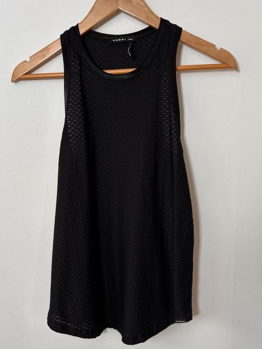 Koral Muscle Netz Black Tank Top Size Small - Picture 2 of 9